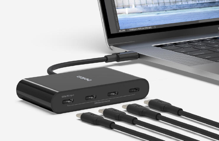 Belkin Connect 4-Port USB-C – szybki, wszechstronny… i z recyklingu