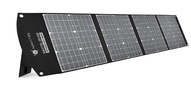 NAVITEL - Linia stacji ładujących oraz przenośny panel solarny