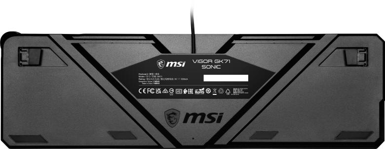 MSI VIGOR GK71 z przełącznikami SONIC BLUE