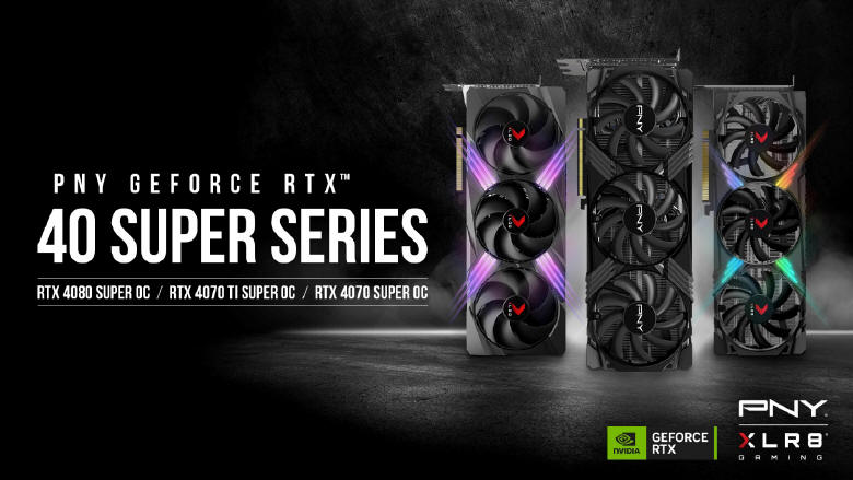 PNY NVIDIA GeForce RTX SUPER z rodziny 40XX