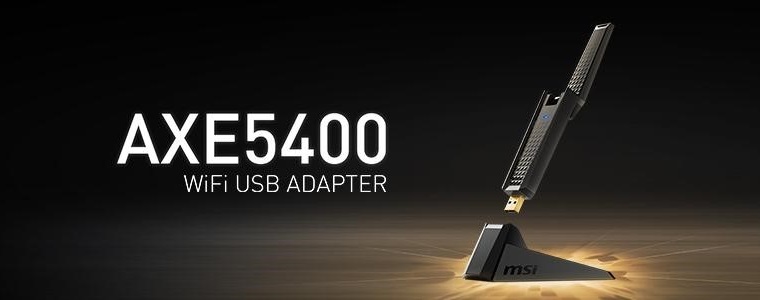 MSI AXE5400 - karta sieciowa USB z obsługą WiFi 6E