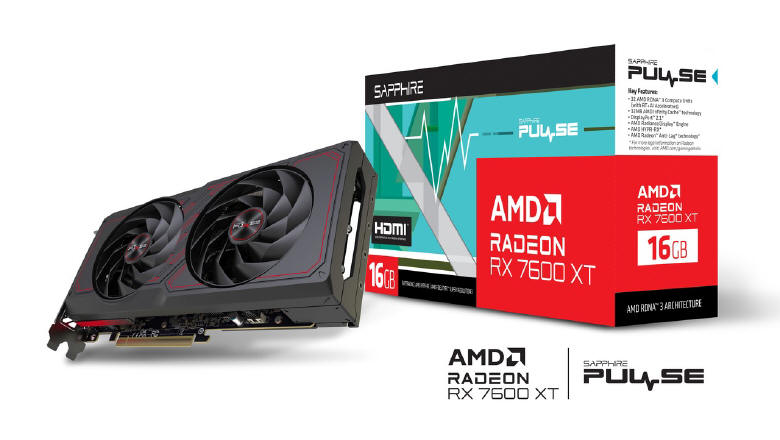 SAPPHIRE PULSE AMD Radeon RX 7600 XT 16 GB