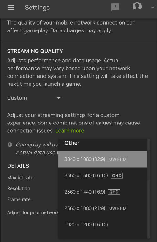 GeForce NOW na Android w jakości 1440p i 120 kl/s
