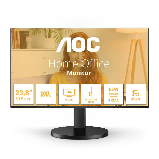 Monitory AOC B3 – wygodniejsza praca w biurze dzięki 100 Hz i USB-C