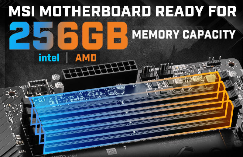Płyty główne MSI z obsługą do 256 GB pamięci RAM