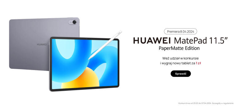 Huawei - odliczanie premiery tabletu MatePad 11.5” PaperMatte Edition