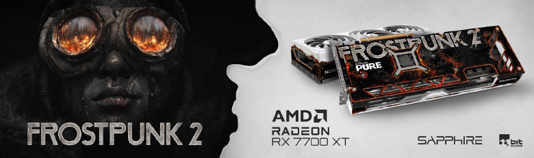 Frostpunk 2 i SAPPHIRE PURE AMD Radeon RX 7700 XT