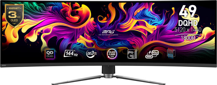 MSI MPG 491CQP QD-OLED - 49-cali gamingowego monitora