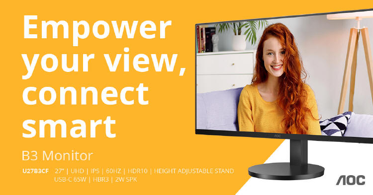 AOC U27B3CF – 4K i złącze USB-C