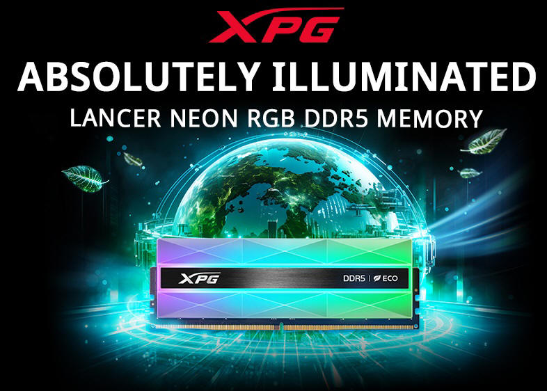 XPG LANCER NEON RGB DDR5 - RAM z taktowaniem do 8000 MT/s