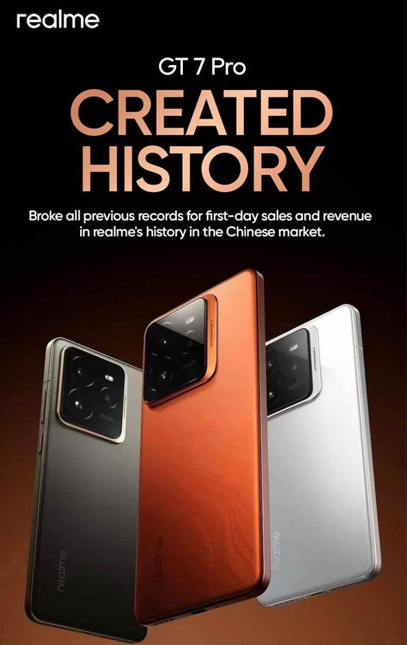 Rekordowa sprzedaż realme GT 7 Pro w Chinach