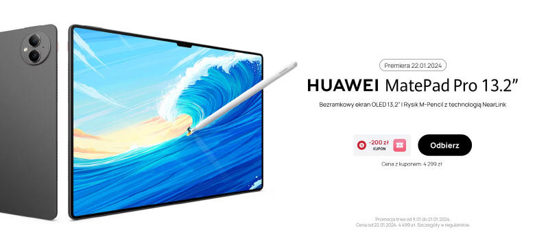 Huawei - polskie premiery MateBook D 16 2024 i MatePad Pro 13.2’