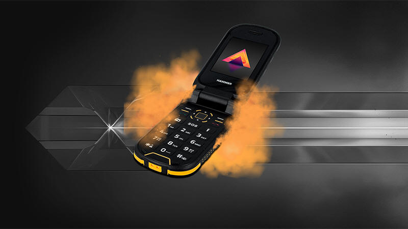 HAMMER BOW LTE - pancerny telefon z klapką