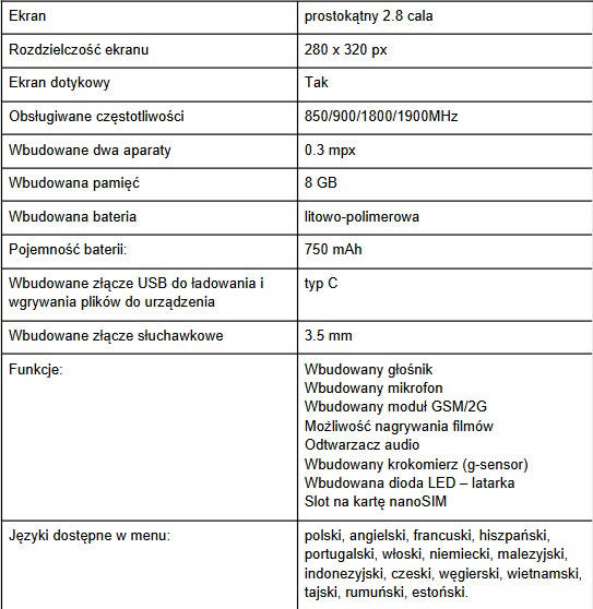  Bemi TOK - telefon komrkowy bez dostpu do internetu dla najmodszych