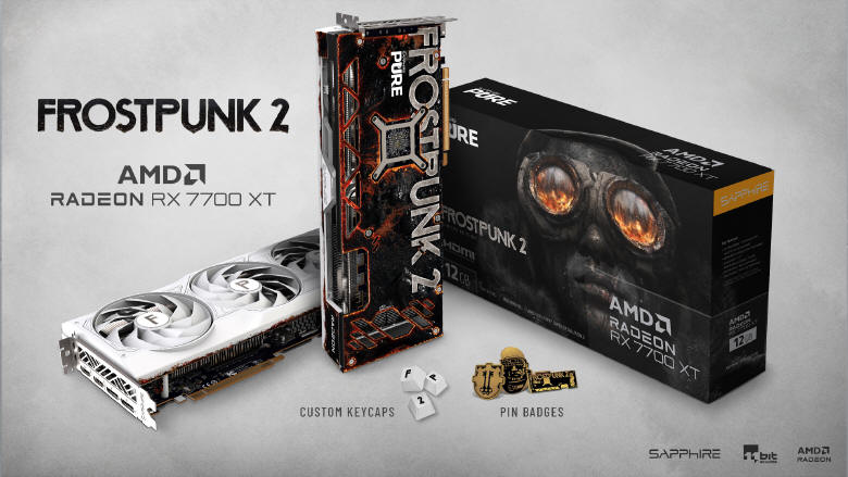 Frostpunk 2 i SAPPHIRE PURE AMD Radeon RX 7700 XT
