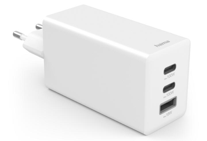 Trzyportowa ładowarka Hama GaN o mocy 100 W