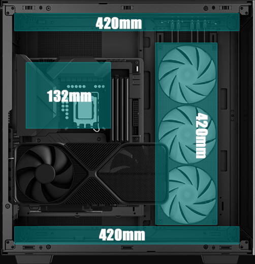 DeepCool CH780 - dwukomorowa, panoramiczna obudowa ATX+