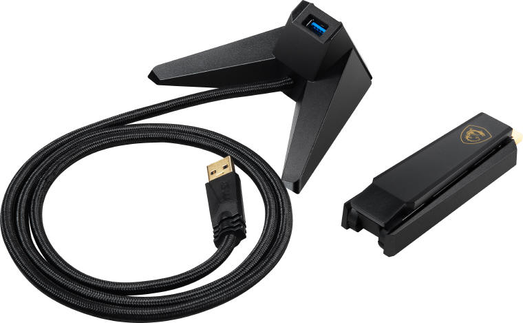 MSI AXE5400 - karta sieciowa USB z obsługą WiFi 6E