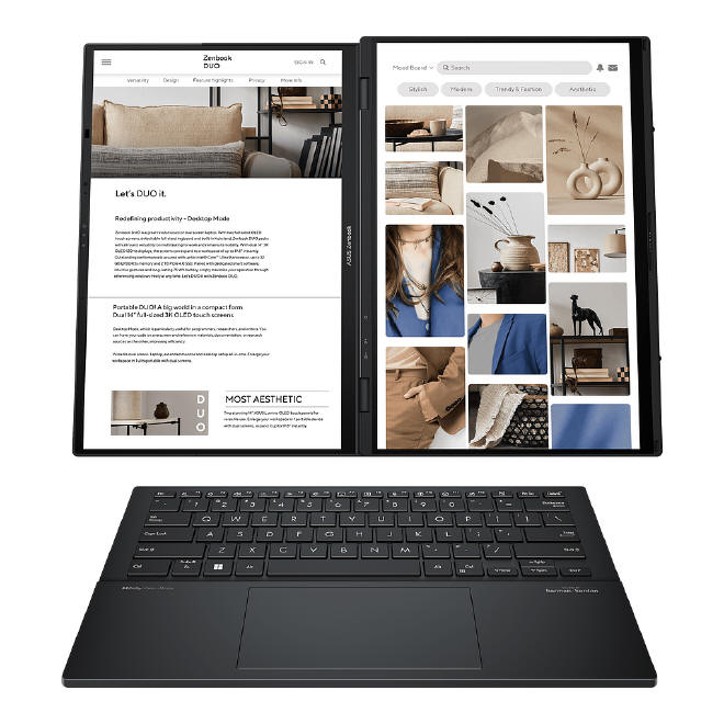 ASUS Zenbook DUO - 14-calowy laptop z dwoma ekranami OLED