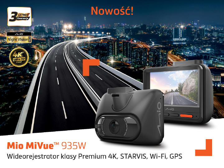 Mio MiVue 935W – nowa era nagrywania w 4K