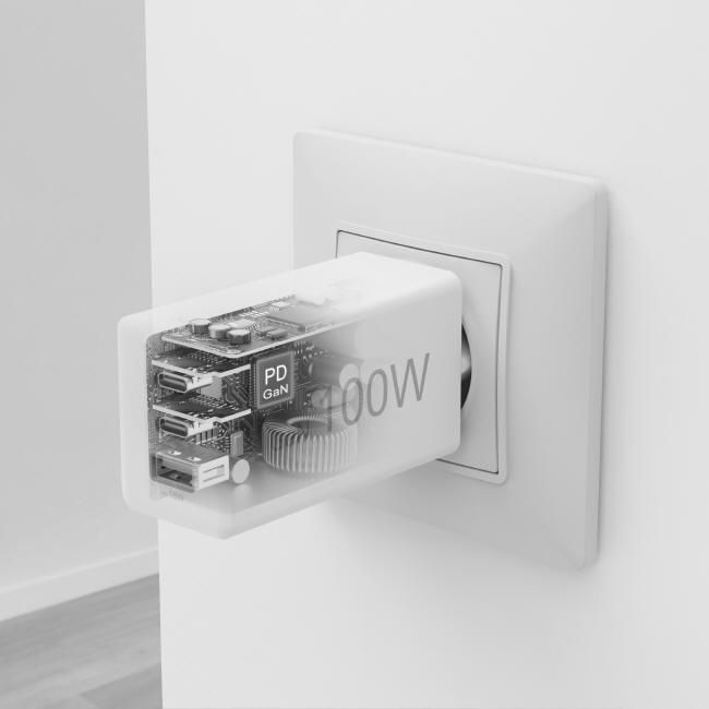 Trzyportowa ładowarka Hama GaN o mocy 100 W