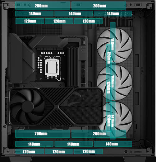 DeepCool CH780 - dwukomorowa, panoramiczna obudowa ATX+