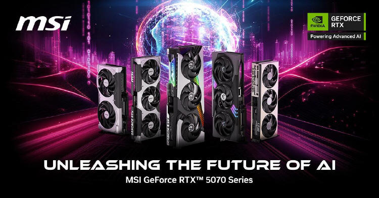 MSI - autorskie karty graficzne NVIDIA GeForce RTX z serii 5070