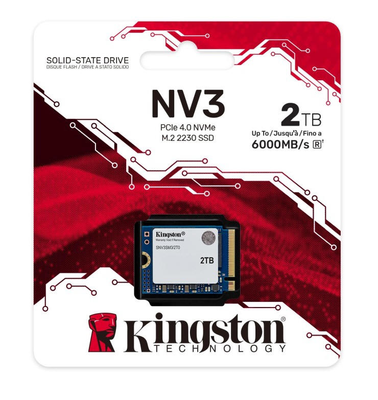 Kingston rozszerza ofertę dysków SSD NV3 o format M.2 2230