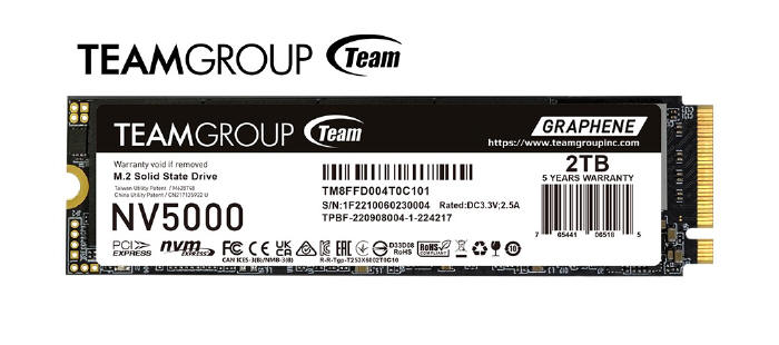 TEAMGROUP NV5000 M.2 PCIe 4.0 SSD