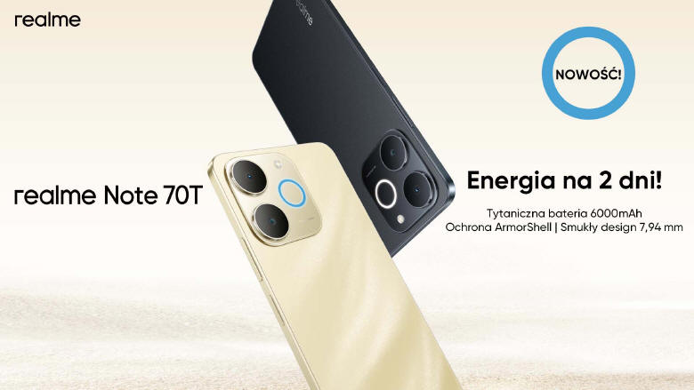 realme Note 70T debiutuje w Polsce