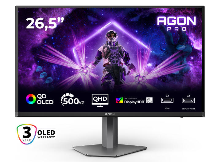 AOC AGON PRO AG276QKD2 - 500 Hz oraz HDR True Black 500