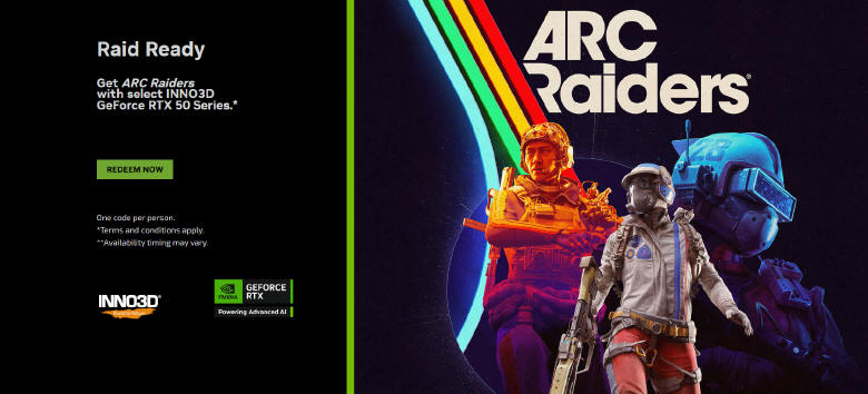 Kup kartę graficzną INNO3D RTX 50 i wyrusz do świata ARC Raiders