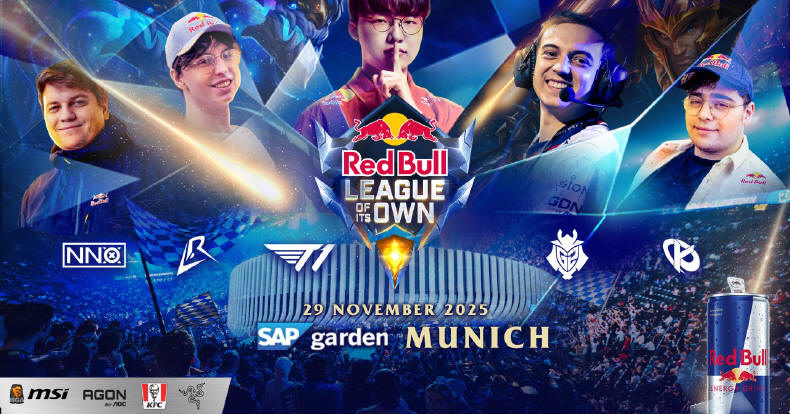 Red Bull League of Its Own 2025 z monitorami AGON by AOC