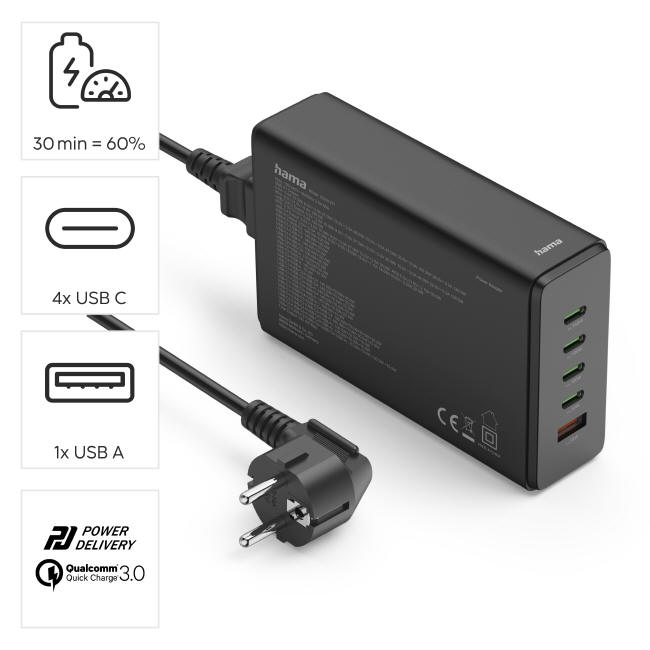 Hama prezentuje stację ładowania GaN o mocy 240 W