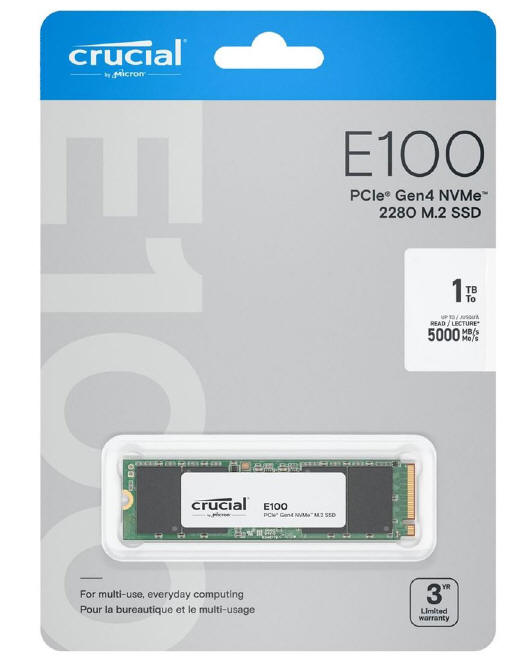 Crucial E100 PCIe 4.0 - budżetowy dysk już dostępny w sprzedaży