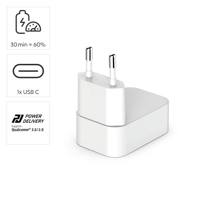 Hama GaN 30 W z Power Delivery