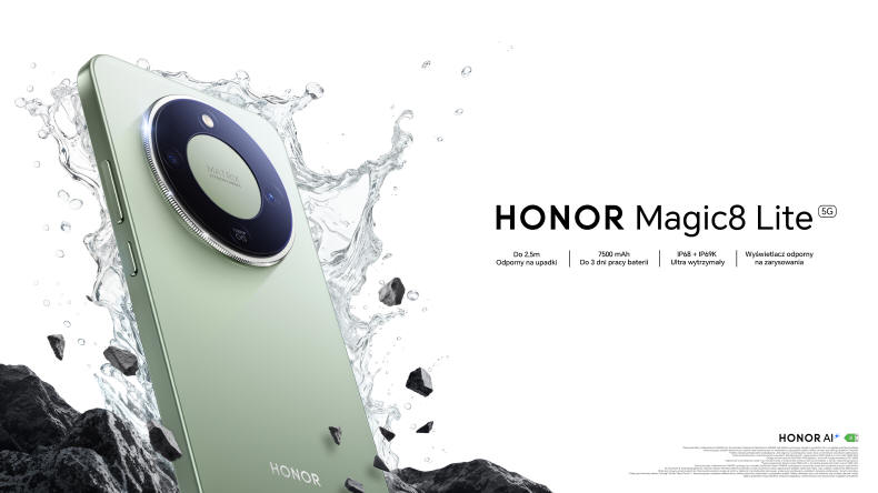 HONOR Magic8 Lite – wytrzyma�y smartfon z technologi� eXtra Resistance