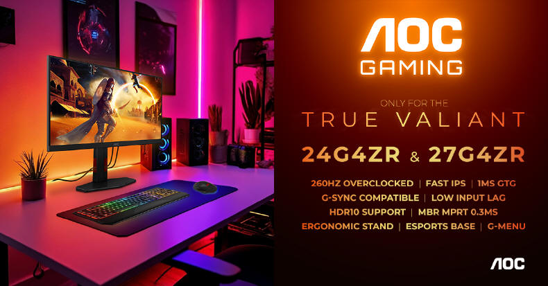 AOC GAMING - Niedrogie monitory 260 Hz