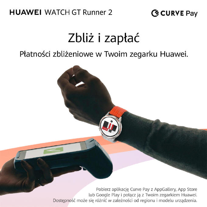 Huawei i Curve Pay - kolejne zegarki z opcją płatności zbliżeniowych