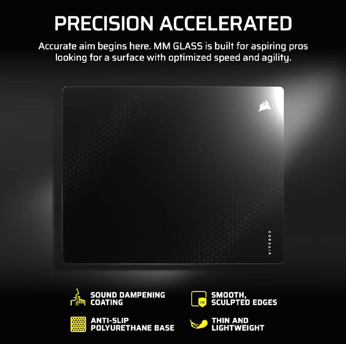 CORSAIR MM Glass Large i nowa seria podkładek MM