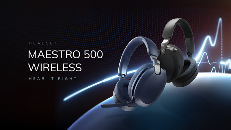MSI MAESTRO 500 Wireless s�uchawki z ANC i bateri� na 90 godzin
