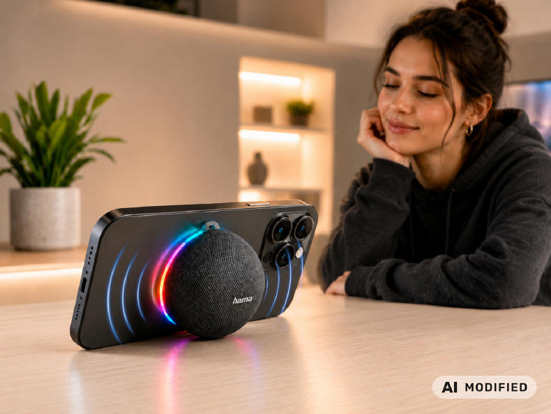 Hama MagBuddy - g�o�nik i magnetyczna podstawka pod telefon