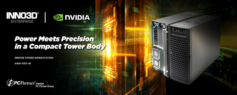 INNO3D AWS-511Z-R1 - stacja z czterema kartami RTX PRO Blackwell