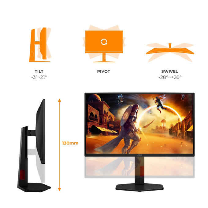 AOC GAMING 25G4ZR - 24.5-calowy monitor Fast IPS
