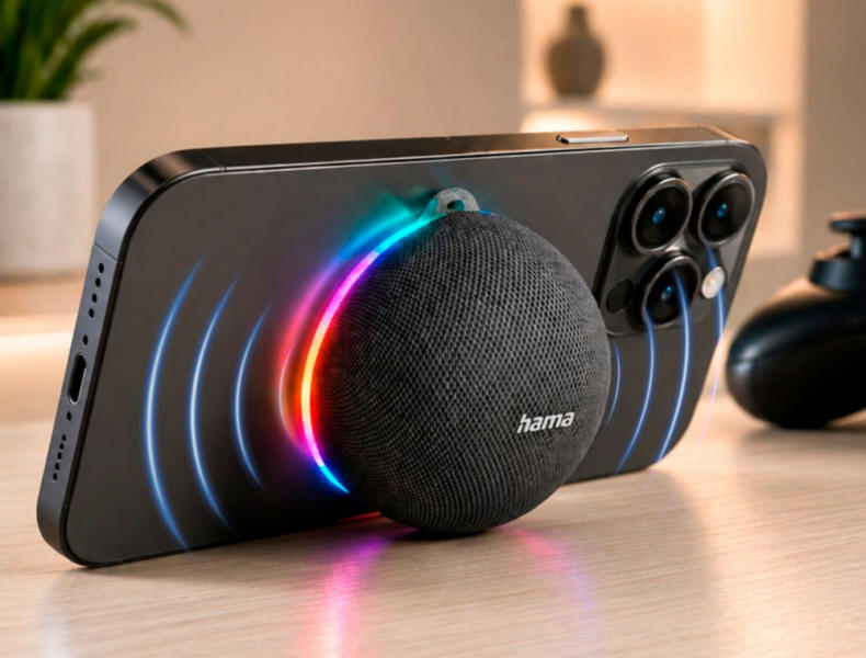 Hama MagBuddy - g�o�nik i magnetyczna podstawka pod telefon