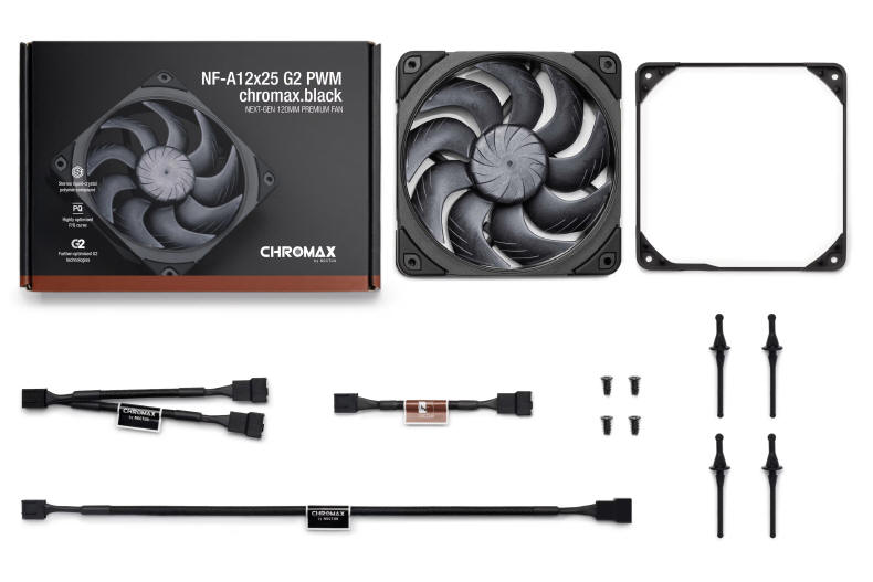 Noctua NF-A12x25 G2 PWM chromax.black