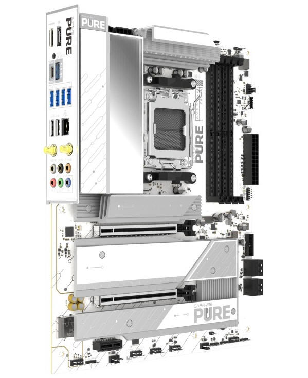 SAPPHIRE PURE X870A WIFI 7 - płyta główna w białym stylu