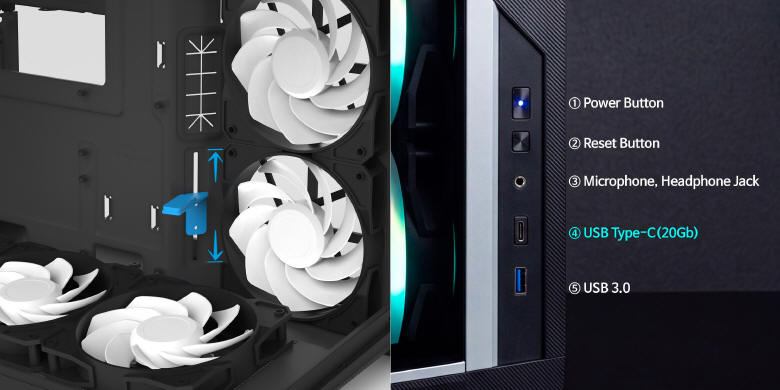 Zalman D40 — siedem wentylator�w ARGB i panoramiczny wgl�d