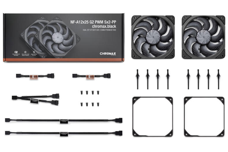 Noctua NF-A12x25 G2 PWM chromax.black