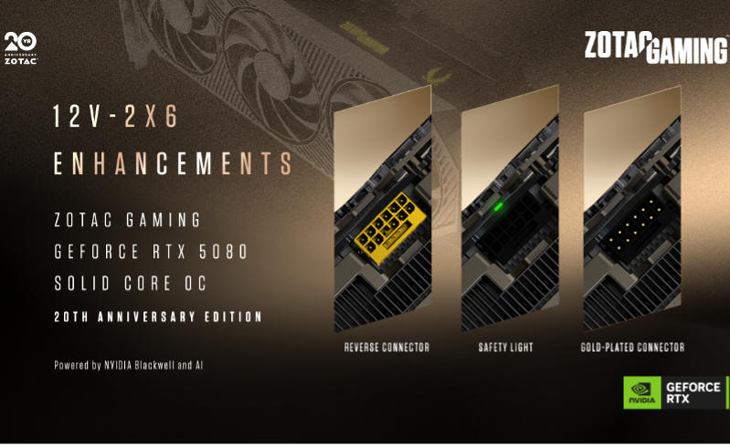 ZOTAC GeForce RTX 5080 SOLID CORE OC 20th Anniversary Edition
